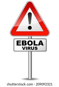 Vector illustration of warning ebola virus sign