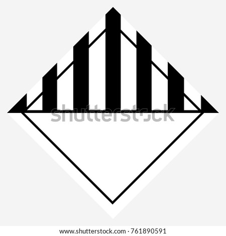 Vector illustration warning, hazard sign or pictogram. Miscellaneous dangerous substances, goods