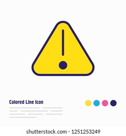 Vector illustration of warning icon colored line. Beautiful industry element also can be used as caution icon element.
