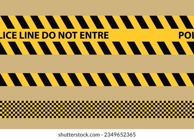 VECTOR ILLUSTRATION OF WARNING LINES OR UNLOCKED, SEAMLESS,