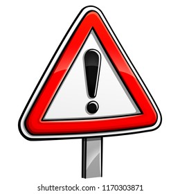 Vector illustration of warning sign design concept