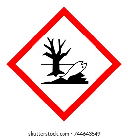 Vector illustration warning sign. Official environmental hazard sign, symbol. 