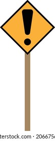 A vector illustration of a warning sign symbol. copyspace area. This sign is usually found on mine traffic lanes. through right