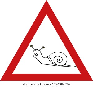 vector illustration, warning snails