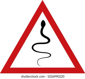 vector illustration, warning snake 