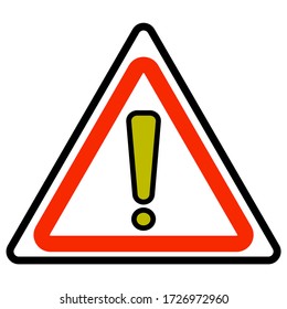 Vector illustration of the warning symbol