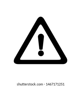 Vector illustration of the warning symbol on a white background