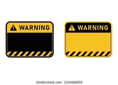 Vector Illustration Warning Symbol Yellow Black Stock Vector (Royalty ...