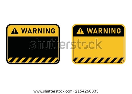 vector illustration of warning symbol in yellow and black color