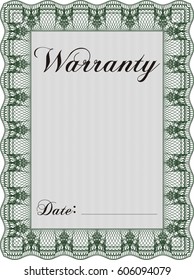 Vector illustration of Warranty template icon