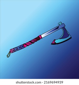 Vector Illustration of a Warrior Axe