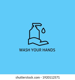 Vector illustration of wash your hands