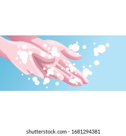 Vector Illustration Of Washing Hands