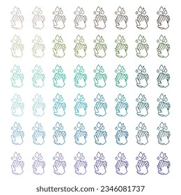 Vector illustration of washing hands on white background.