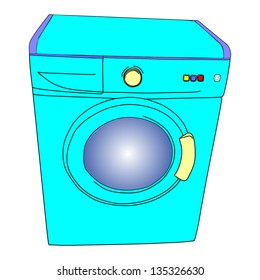 Vector illustration of a washing machine