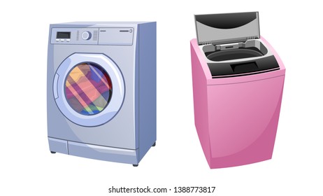 vector illustration of washing machine- vector