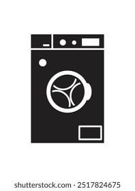 Ilustración vectorial de una lavadora. Icono de la lavadora. Imagen esquemática para un catálogo, índice.
