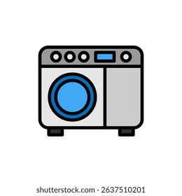 Vector illustration of an Washing Machine isolated on a white background