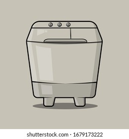 
Vektorillustration eines Flachdesigns für Waschmaschinen