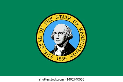 Vector Illustration of Washington state flag