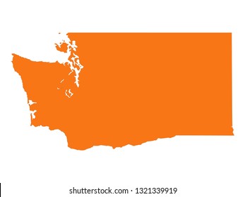vector illustration of Washington State map