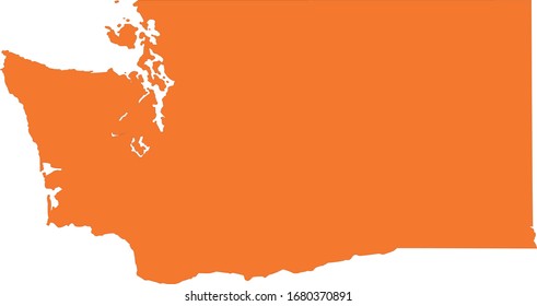 vector illustration of Washington (state) map