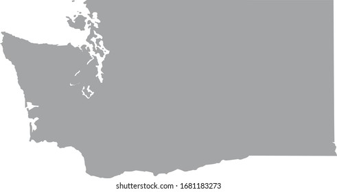 Vector Illustration Of Washington State Map