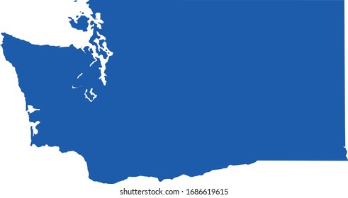 vector illustration of Washington State map