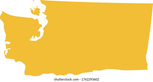 vector illustration of Washington State map