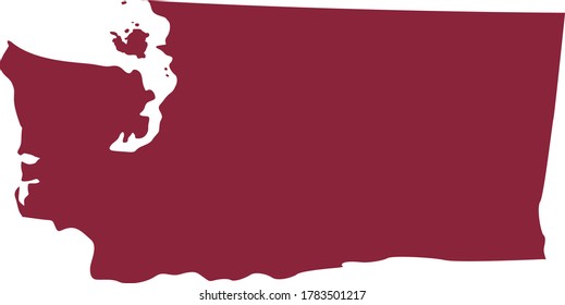 vector illustration of Washington State map