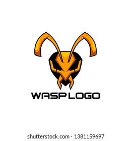 Vector  Illustration of Wasp bee gaming Logo  design for game, team, military company and other