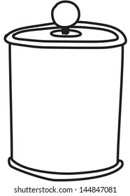 Vector illustration of a waste basket