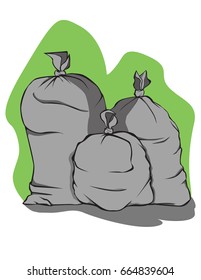 Vector illustration. Waste. Cartoon. Garbage