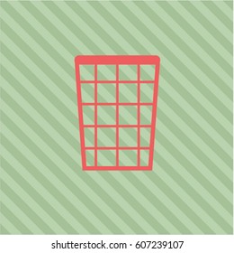 Ilustración vectorial del símbolo de la cesta de Wastepaper