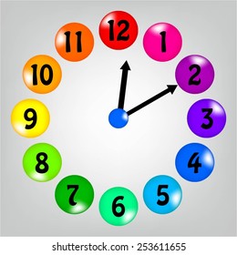 Vector illustration of  Watch - dial.