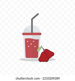 Vector illustration of Water Apple juice icon sign and symbol. colored icons for website design .Simple design on transparent background (PNG).