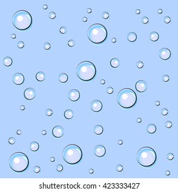 Vector illustration of the water background with bubbles