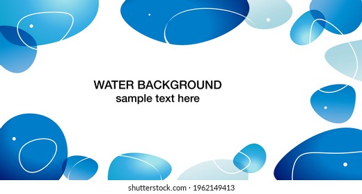 Vector illustration of water, blue, background, cool, bubble