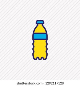 Vector illustration of water bottle icon colored line. Beautiful medicine element also can be used as soda icon element.