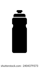 Vector illustration of water bottle icon on white background.