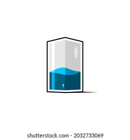 vector illustration of water in a box
