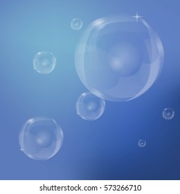 Vector illustration with water bubbles