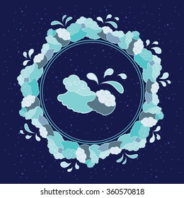 vector illustration / water / circle design 