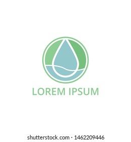 vector illustration water and circle icon logo design