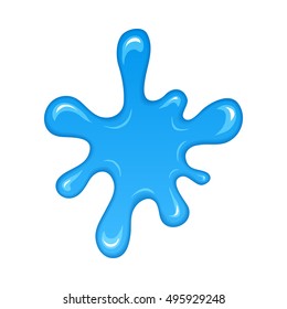 Blue Sticky Slime Paint Splash Shape Stock Vector (Royalty Free ...