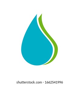 Vector illustration of water drop. Droplet icon. 
Logotype of water drop. 