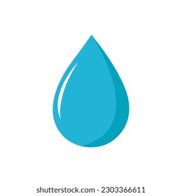  Vector illustration of a water drop. Drop icon. Isolated on a white background.