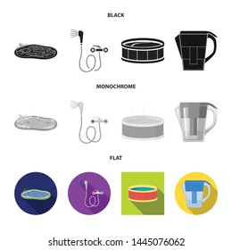 Vector illustration of water and drop logo. Collection of water and splash stock symbol for web.
