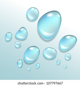 Vector illustration of a water drop on light background