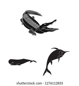 Vector illustration of water and drop symbol. Set of water and splash stock symbol for web.